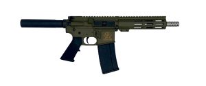 Great Lakes Firearms GL15223SSPODG AR-15 Pistol 223 Wylde 30+1 7.50" Stainless Barrel, OD Green Rec, 7" M-LOK Handguard, Buffer Tube (No Brace), Black A2 Grip