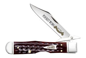 CASE 55236 CHEETAH CUB POCKET WORN MAHOGANY BONE