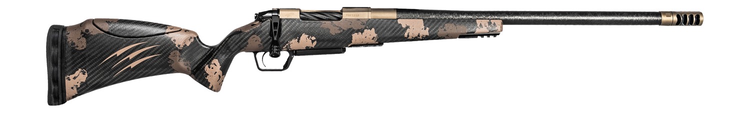 Fierce Firearms RIVSCX65PRC22BDS Carbon Rival XP 2.0 6.5 PRC 22" Smoked Bronze Cerakote Spiral Fluted Stainless Steel Barrel & Drilled & Tapped Receiver, Desert Shadow Camo Adj Comb Carbon Fiber Stock