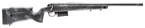 Bergara Rifles B14S7515CF B-14 Crest CF 25 Creedmoor 5+1 20" Carbon Fiber Threaded Barrel, Sniper Gray Cerakote Steel Drilled & Tapped Receiver, Fixed Carbon Fiber w/Black & Gray Sponge Accents Stock,
