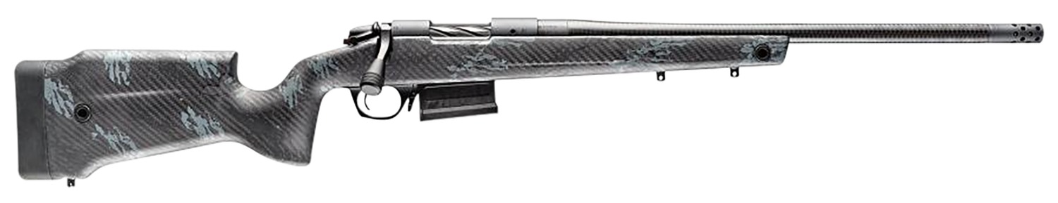 Bergara Rifles B14S7515CF B-14 Crest CF 25 Creedmoor 5+1 20" Carbon Fiber Threaded Barrel, Sniper Gray Cerakote Steel Drilled & Tapped Receiver, Fixed Carbon Fiber w/Black & Gray Sponge Accents Stock,