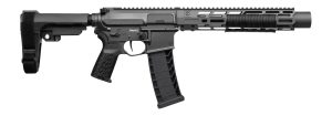 CMMG 94A68CD-TNG Zeroed Banshee Mk4 9mm Luger 33+1 6.50" Black Nitride Threaded Barrel, Tungsten Cerakote Aluminum Receiver w/Picatinny Rail, M-LOK Handguard, Black Polymer CMMG RipBrace, CMMG Zeroed