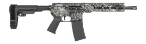 Shark Coast Tactical SCC07312TOPO-P Topography  5.56 NATO 30+1 10.50" Black Nitride Threaded Barrel, Aluminum Receiver w/Picatinny Rail, M-LOK Handguard, Black Polymer SB Tactical SBA3 Brace, Polymer