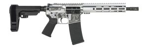 Shark Coast Tactical SCC07374DOD-P Day of the Dead  5.56 NATO 30+1 10.50" Black Nitride Threaded Barrel, Aluminum Laser Engraved Receiver w/Picatinny Rail, M-LOK Handguard, Polymer SB Tactical SBA3 Br