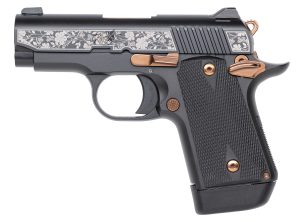 KIMBER MICRO 9 SYLVA 9MM FLORAL ENGRAVED GOLD APP