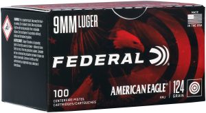 FED AMERICAN EAGLE 9MM 124GR FMJ 100/5 (1155)