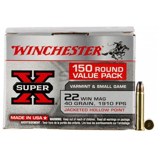 Win .22 WMR 40gr JHP Brass – 20rd