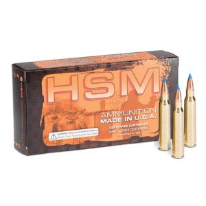HSM Varmint Blue Rifle Ammunition .223 Rem 55gr PT Blitzking 3120 fps 20/ct