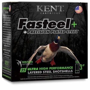 Kent Fasteel + Precision Plated Steel Waterfowl Shotshells 12ga 3" 1-1/4oz 1450 fps #2 & #4 25/ct