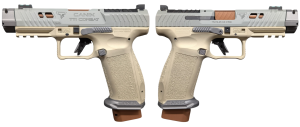 CANIK TTI COMBAT SUGA BEAR CHAMPAGNE/TUNGSTEN 9MM PISTOL 4.6" 2-18RD