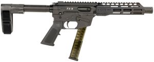 FREEDOM ORDNANCE FX9P8SBM FX-9 9mm Luger 31+1 8" Black Nitride Steel Barrel, M-LOK Handguards, Black Anodized Aluminum Picatinny Rail Receiver, Black SB Mini Brace, AR15 Grip