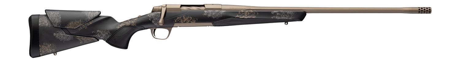 Browning 036142299 X-Bolt 2 Speed HD Full Size 6.8 Western 3+1 24" Smoked Bronze Cerakote Fluted Threaded Barrel, Smoked Bronze Cerakote Steel Drilled & Tapped Receiver, Bronze/Gray Camo w/Black Overm