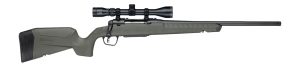 Savage Arms 33164 Axis 2 XP w/Optic 7mm-08  Rem 4+1 20" Matte Black Carbon Steel Threaded Barrel, Drilled & Tapped Receiver, OD Green Synthetic Fixed w/Pistol Grip Stock, 3-9x40mm Duplex Scope, Right