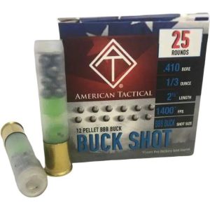 ATI BBB Buck Shotshell 410ga 2-1/2" 1/3oz 1400fps 12 plts 25/ct