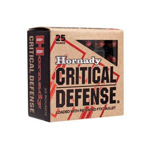 HORNADY CRITICAL DEFENSE 380ACP 90GR FTX 25RD BX 250RD CASE